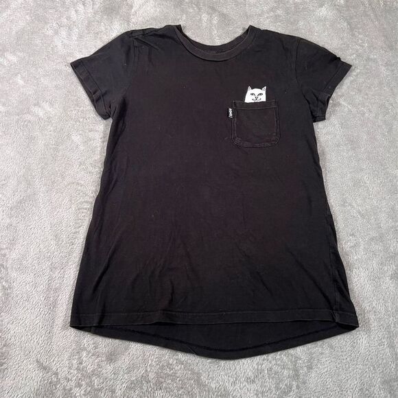RIPNDIP Lord Nermal Pocket T-Shirt Black Unisex Size Medium Cat Graphic Print‎ - Picture 1 of 10